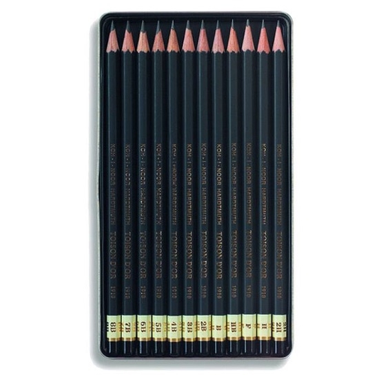 Ołówki grafitowe 8B-2H Toison D'Or 1900, 12 sztuk (1912)